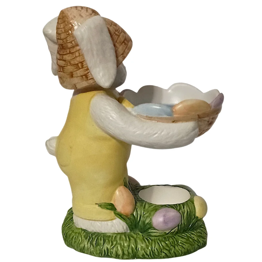 Laurie Korsgaden Easter Bunny Wax Warmer Ceramic Watercolors Springtime‎ Vintage